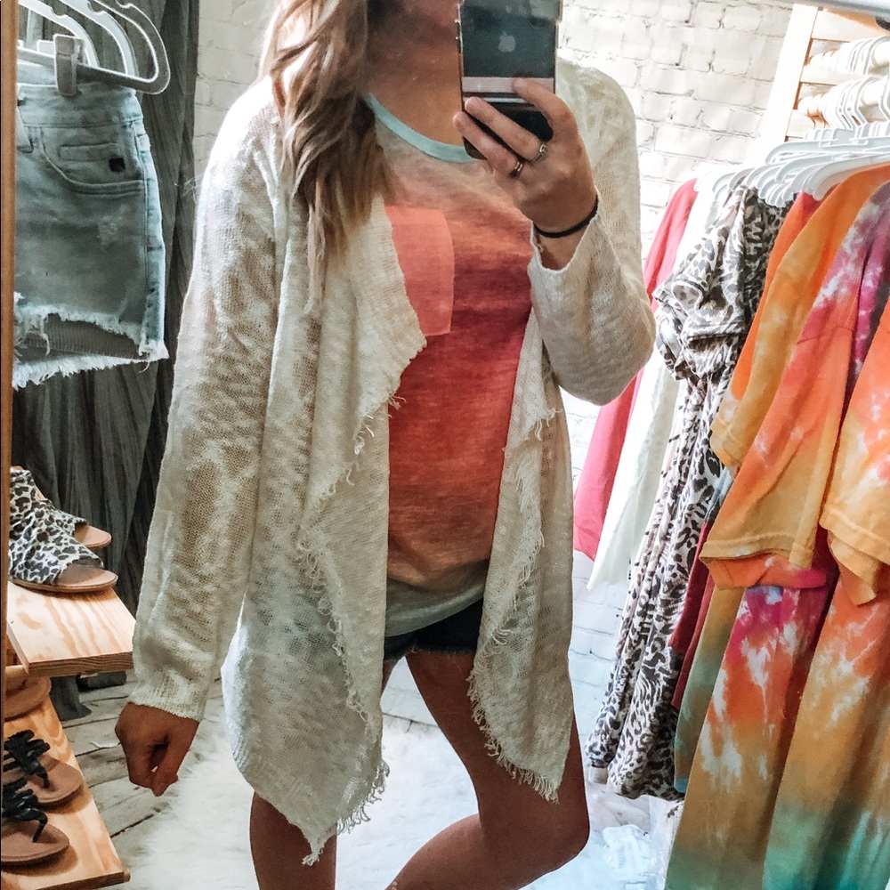 Ivory Fringe Cardigan - Picture 5 of 5